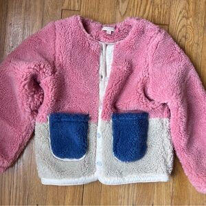 Pink chicken Shearling Coat Size 10